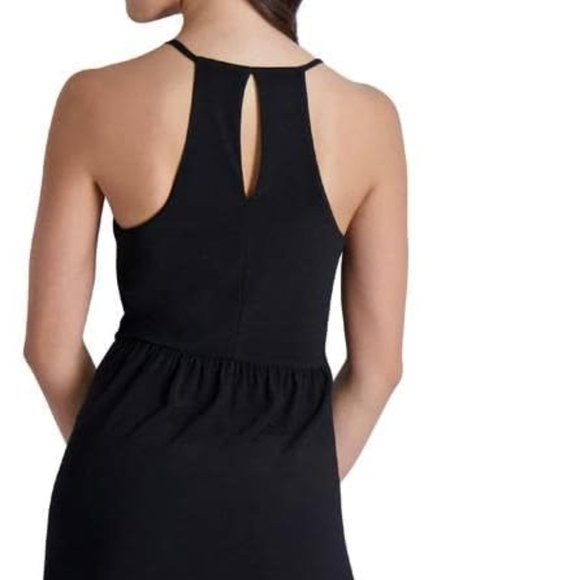 BCBGeneration Della Women’s Sleeveless Draped Midi Dress with Front Pockets - Picture 4 of 8